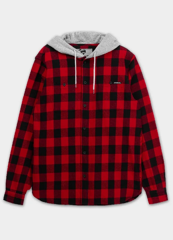 Men's Thermal - Lined Casual Shirts in Black for Added Warmth in Cold WeatherHooded Flannel Shirt Woodson Men's Thermal - Lined Casual Shirts in Black for Added Warmth in Cold WeatherHooded Flannel Shirt Woodson