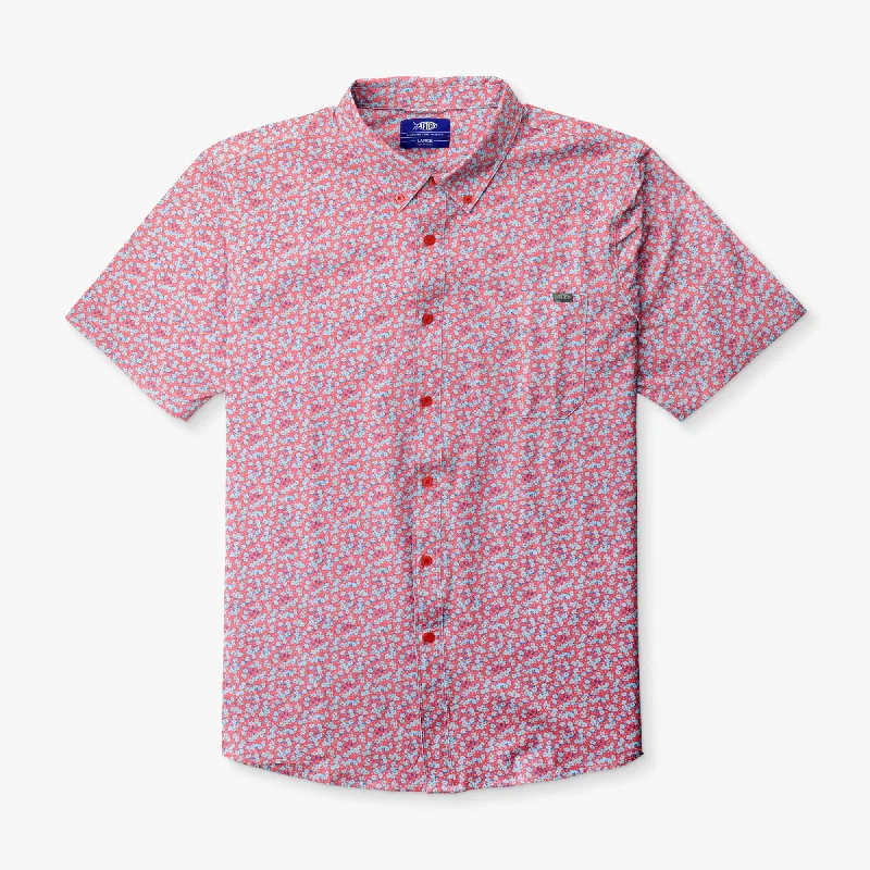 Men's Wrinkle - Resistant Polyester Blend Casual Shirts for Easy Travel and MaintenanceBoatbar SS Button Down Shirt | Fathom Men's Wrinkle - Resistant Polyester Blend Casual Shirts for Easy Travel and MaintenanceBoatbar SS Button Down Shirt | Fathom