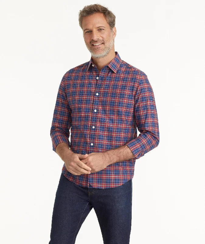 Men's Stretch - Fabric Casual Shirts in Navy Blue for a Comfortable and Flexible FitWrinkle-Free Arnaldo Shirt