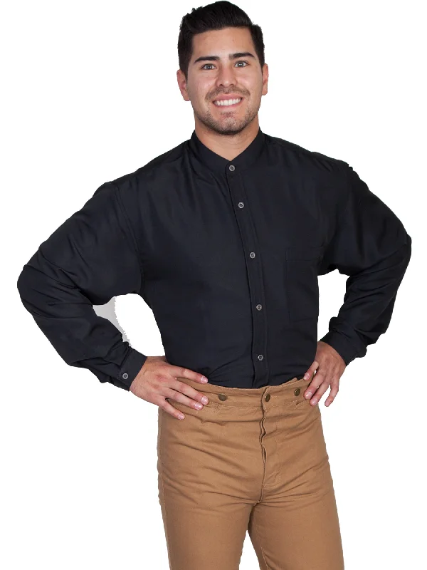 Men's Linen Blend Casual Shirts with Roll - Up Sleeves for a Summer Beach LookScully Mens Black Polyester Wicking L/S Shirt Men's Linen Blend Casual Shirts with Roll - Up Sleeves for a Summer Beach LookScully Mens Black Polyester Wicking L/S Shirt