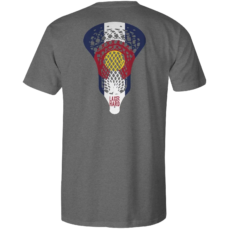 Men's Distressed Denim Casual Shirts with Frayed Edges for a Trendy and Rugged LookMens Colorado Lacrosse T-Shirt