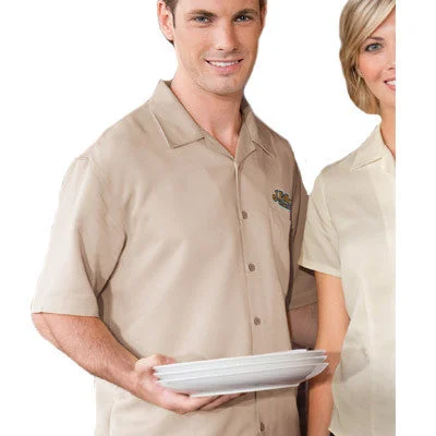 Men's Shearling - Lined Collar Casual Shirts in Brown for a Rustic and Warm AppealHarriton Mens Bahama Cord Camp Shirt