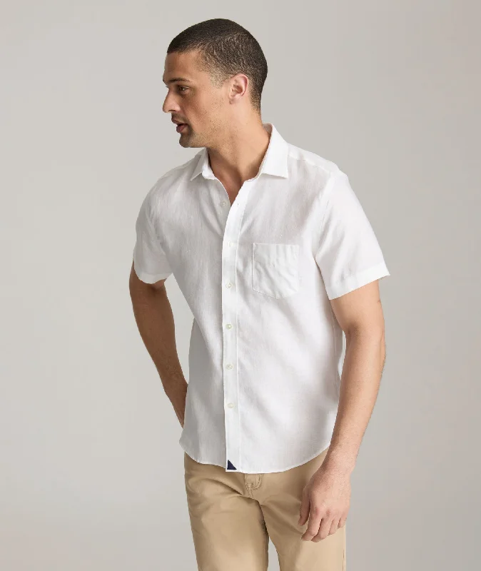 Men's Short - Sleeve Linen Casual Shirts in Light Khaki for a Breathable Summer OptionWrinkle-Resistant Linen Short-Sleeve Cameron Shirt Men's Short - Sleeve Linen Casual Shirts in Light Khaki for a Breathable Summer OptionWrinkle-Resistant Linen Short-Sleeve Cameron Shirt