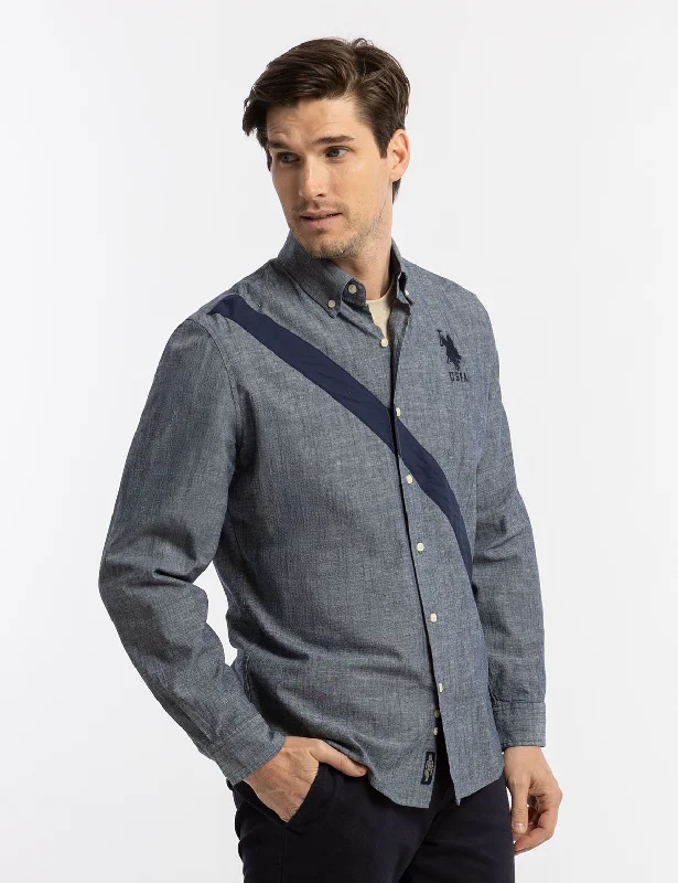 Men's Graphic - Printed Casual Shirts with Pop - Culture References for a Fun and Stylish LookDIAGONAL SOLID CANVAS LONG SLEEVE SHIRT Men's Graphic - Printed Casual Shirts with Pop - Culture References for a Fun and Stylish LookDIAGONAL SOLID CANVAS LONG SLEEVE SHIRT