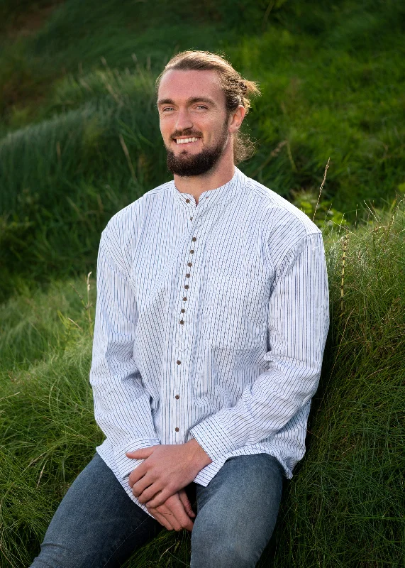 Men's Thermal - Lined Casual Shirts in Black for Added Warmth in Cold WeatherCivilian Irish Grandfather Shirt