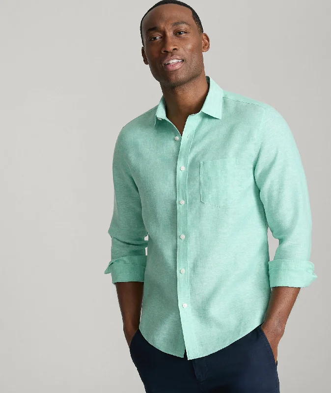 Men's Sustainable Recycled Material Casual Shirts for Eco - Conscious ConsumersWrinkle-Resistant Linen Vin Santo Shirt Men's Sustainable Recycled Material Casual Shirts for Eco - Conscious ConsumersWrinkle-Resistant Linen Vin Santo Shirt