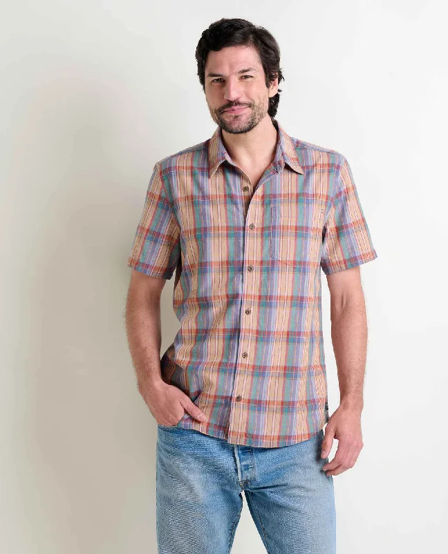 Men's Two - Tone Contrast Panel Casual Shirts in White and Navy for a Stylish and Eye - Catching DesignAirscape Short Sleeve Shirt Men's Two - Tone Contrast Panel Casual Shirts in White and Navy for a Stylish and Eye - Catching DesignAirscape Short Sleeve Shirt
