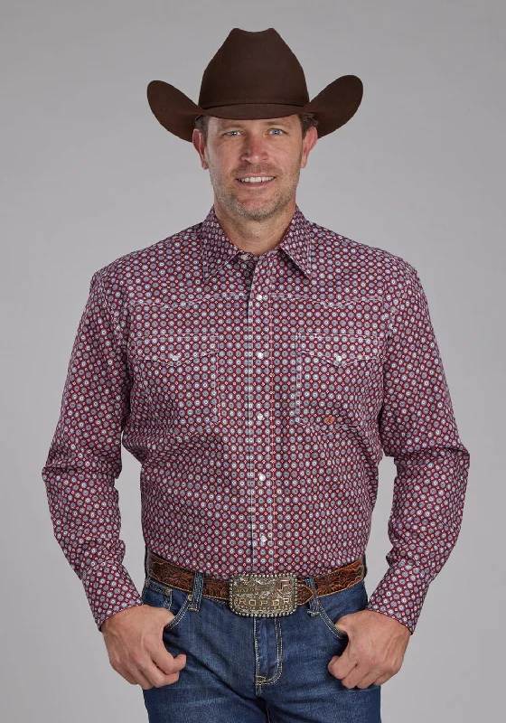Men's Distressed Denim Casual Shirts with Frayed Edges for a Trendy and Rugged LookRoper Mens 2153 Highway Foulard Red 100% Cotton Tall L/S Shirt Men's Distressed Denim Casual Shirts with Frayed Edges for a Trendy and Rugged LookRoper Mens 2153 Highway Foulard Red 100% Cotton Tall L/S Shirt