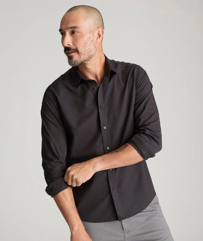 Men's Button - Down Oxford Casual Shirts in Crisp White for a Classic and Versatile StyleWrinkle-Free Black Stone Shirt