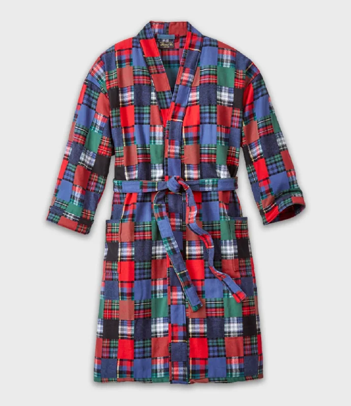 Men's Wrinkle - Resistant Polyester Blend Casual Shirts for Easy Travel and MaintenanceFlannel Robe - Patchwork Men's Wrinkle - Resistant Polyester Blend Casual Shirts for Easy Travel and MaintenanceFlannel Robe - Patchwork