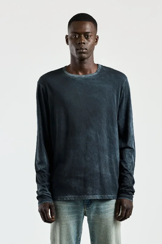 Men's Long - Line Oversized Casual Shirts in Dark Gray for a Relaxed and Modern LookClassic Crew Long Sleeve Shirt Men's Long - Line Oversized Casual Shirts in Dark Gray for a Relaxed and Modern LookClassic Crew Long Sleeve Shirt