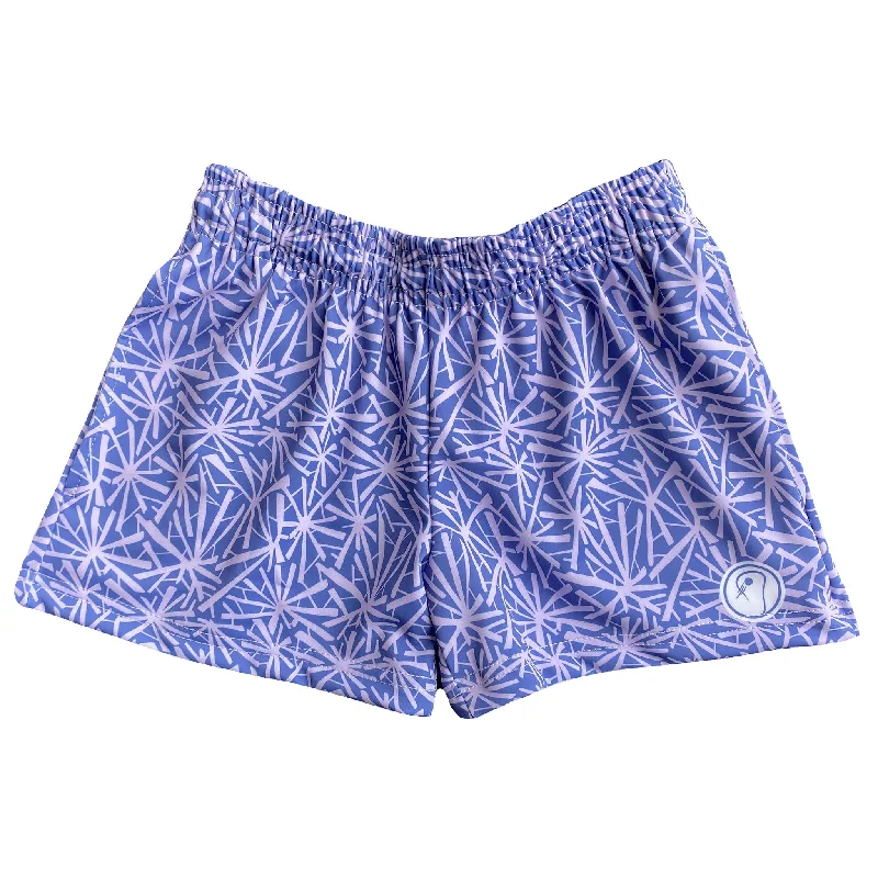 Men's Moisture - Wicking Performance Fabric Casual Shirts for Outdoor ActivitiesGirls Lacrosse Burst Shorts - Purple
