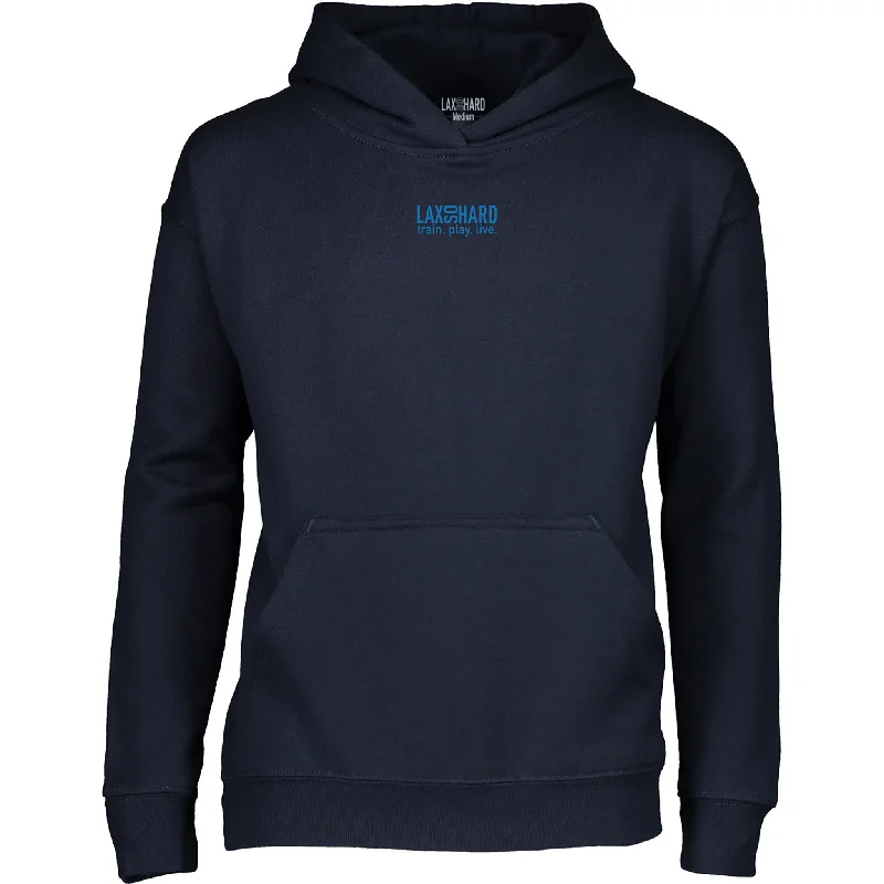 Men's Two - Tone Contrast Panel Casual Shirts in White and Navy for a Stylish and Eye - Catching DesignBoys Lacrosse Hoodie - Navy
