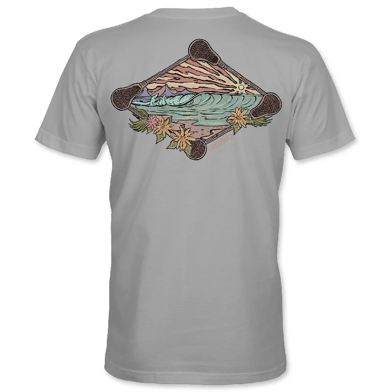 Men's Shearling - Lined Collar Casual Shirts in Brown for a Rustic and Warm AppealBoys Beach Lacrosse T-Shirt - Light Gray