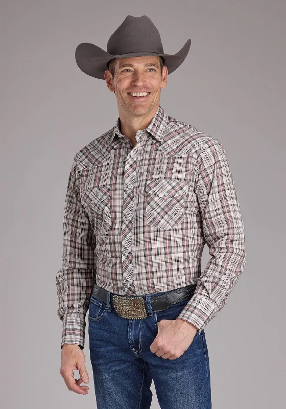 Men's Tailored Fit Checkered Casual Shirts in Multicolor for a Smart - Casual EnsembleRoper Mens 2409 Plaid White/Red Cotton Blend L/S Shirt Men's Tailored Fit Checkered Casual Shirts in Multicolor for a Smart - Casual EnsembleRoper Mens 2409 Plaid White/Red Cotton Blend L/S Shirt