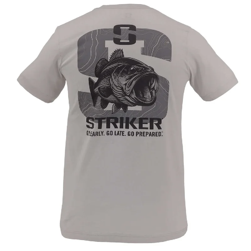 Men's Moisture - Wicking Performance Fabric Casual Shirts for Outdoor ActivitiesBass Tee - Silver