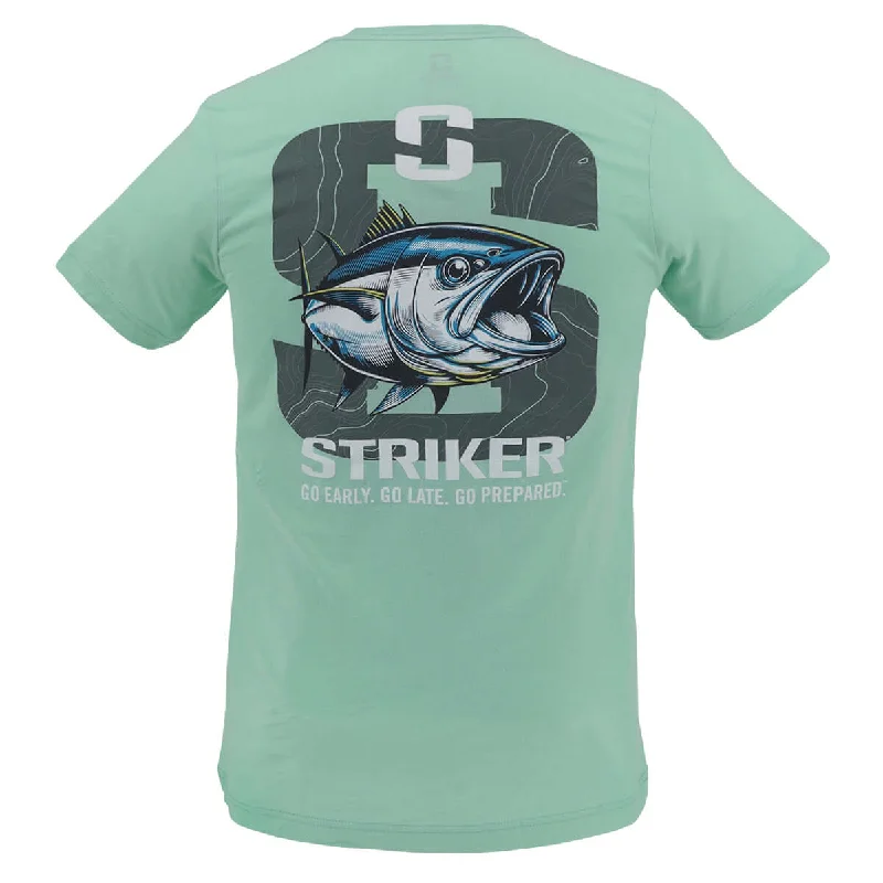 Plus Size Men's Striped Chambray Casual Shirts with a Spread Collar for a Preppy AppearanceTuna Tee - Mint