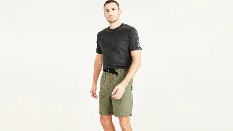 Men's Wrinkle - Resistant Polyester Blend Casual Shirts for Easy Travel and MaintenanceRec Hike Shorts