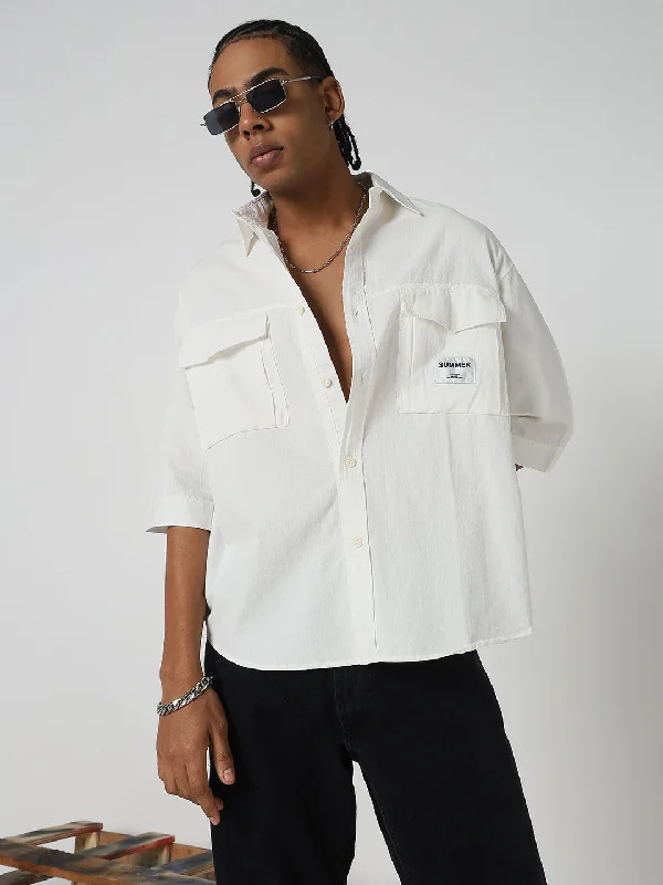 Men's Organic Cotton Casual Shirts with a Soft Handfeel for Everyday ComfortMen White Solid Regular Sleeve Oversized Shirt Men's Organic Cotton Casual Shirts with a Soft Handfeel for Everyday ComfortMen White Solid Regular Sleeve Oversized Shirt