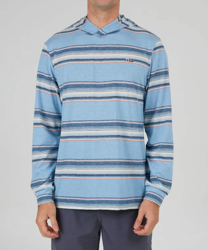 Men's Sustainable Recycled Material Casual Shirts for Eco - Conscious ConsumersCortes Uv Hood - Marine Blue Men's Sustainable Recycled Material Casual Shirts for Eco - Conscious ConsumersCortes Uv Hood - Marine Blue