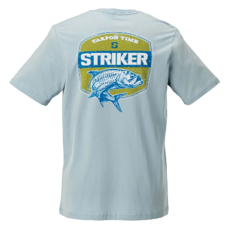 Men's Moisture - Wicking Performance Fabric Casual Shirts for Outdoor ActivitiesTarpon Time Tee - Blue Mist