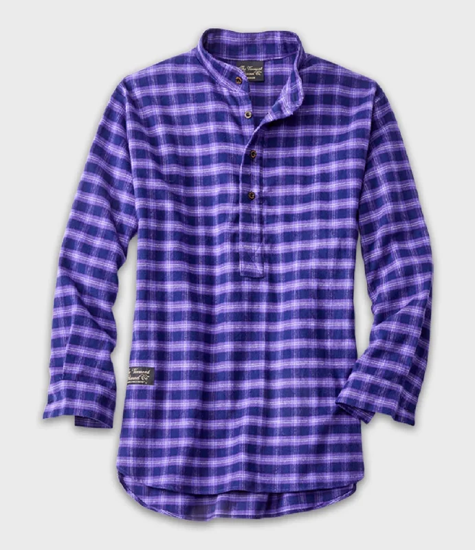 Men's Sustainable Recycled Material Casual Shirts for Eco - Conscious ConsumersHenley Flannel Shirt - Purple Maze Men's Sustainable Recycled Material Casual Shirts for Eco - Conscious ConsumersHenley Flannel Shirt - Purple Maze