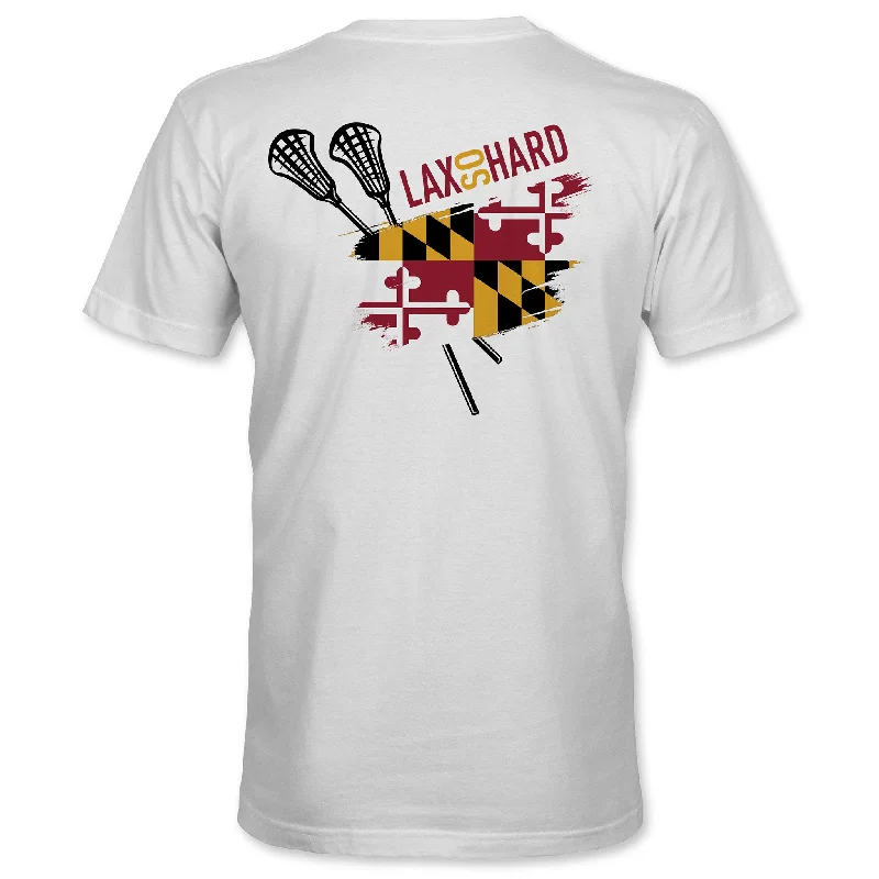 Men's Organic Cotton Casual Shirts with a Soft Handfeel for Everyday ComfortBoys Maryland LAX T-Shirt White