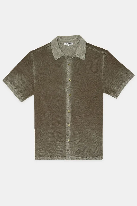 Men's Graphic - Printed Casual Shirts with Pop - Culture References for a Fun and Stylish LookPresley Short Sleeve Buttondown