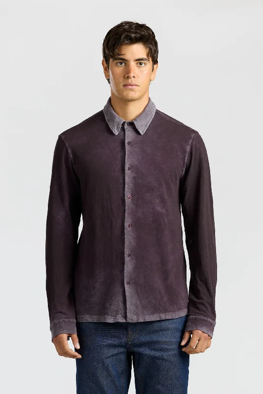 Men's Stretch - Fabric Casual Shirts in Navy Blue for a Comfortable and Flexible FitPresley Buttondown