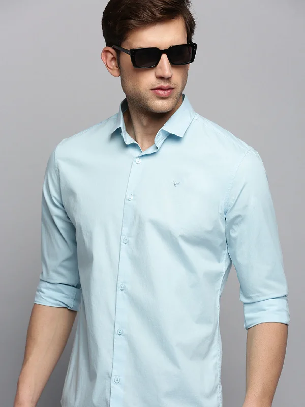 Men's Graphic - Printed Casual Shirts with Pop - Culture References for a Fun and Stylish LookMen Blue Solid Casual Shirt Men's Graphic - Printed Casual Shirts with Pop - Culture References for a Fun and Stylish LookMen Blue Solid Casual Shirt