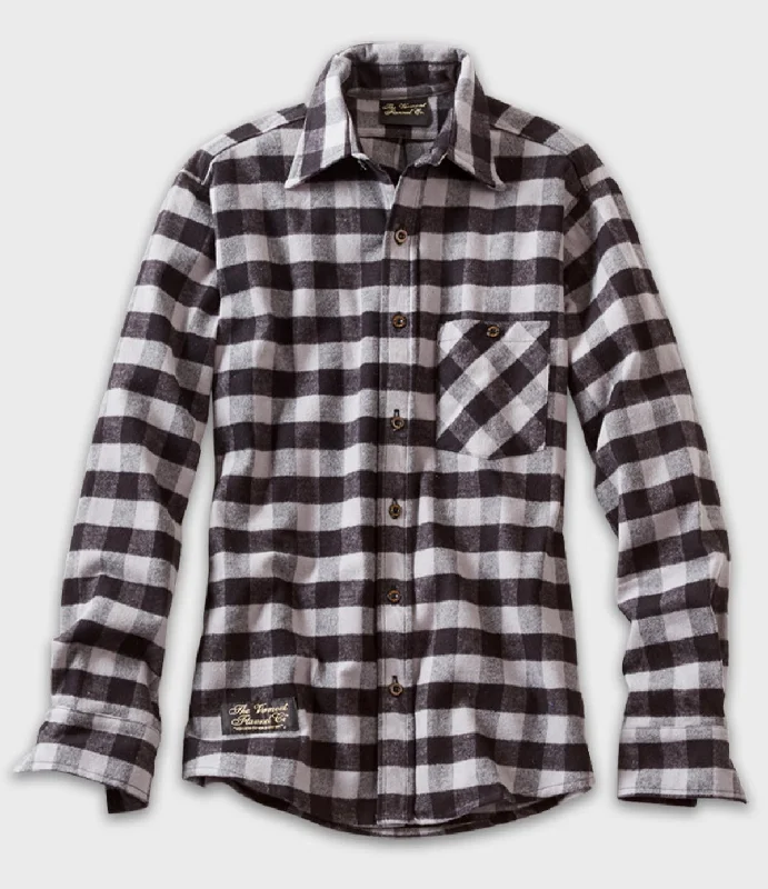 Men's Organic Cotton Casual Shirts with a Soft Handfeel for Everyday ComfortFitted Flannel Shirt - Gray Buffalo Men's Organic Cotton Casual Shirts with a Soft Handfeel for Everyday ComfortFitted Flannel Shirt - Gray Buffalo