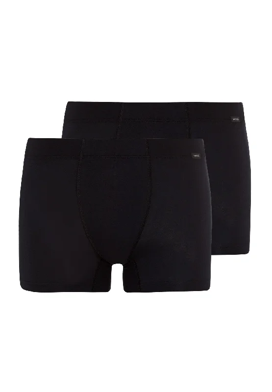 Men's boxer briefs with a contoured fit​Cotton Essentials 2 Pack Boxer Brief With Covered Waistband | Black 73079-019