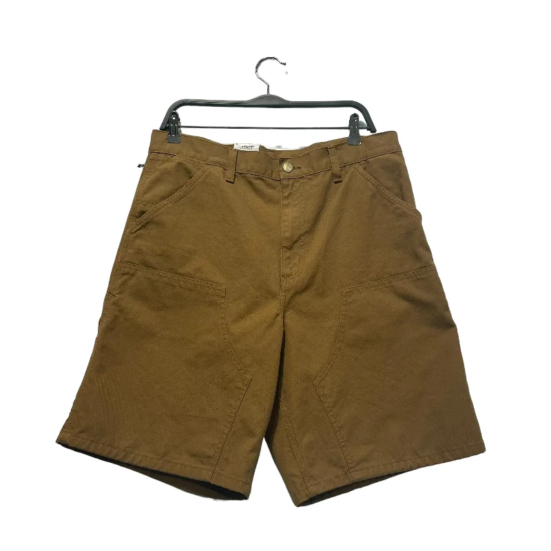Men's button - fly denim work shorts for durability on the jobCarhartt/Shorts/27/Cotton/CML/WIP DOUBLE KNEE SHORT Men's button - fly denim work shorts for durability on the jobCarhartt/Shorts/27/Cotton/CML/WIP DOUBLE KNEE SHORT