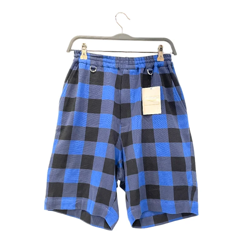 Men's distressed cotton shorts for a bohemian - inspired stylemastermind JAPAN/Shorts/XS/Cotton/NVY/Plaid/