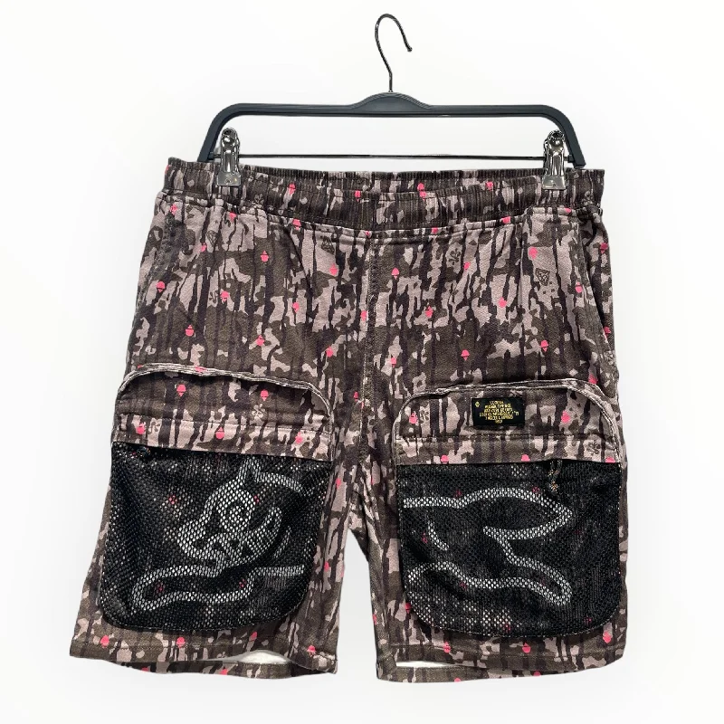 Men's checkered pattern wool shorts for a stylish winter layering optionICE CREAM/Shorts/M/Acrylic/BRW/All Over Print/