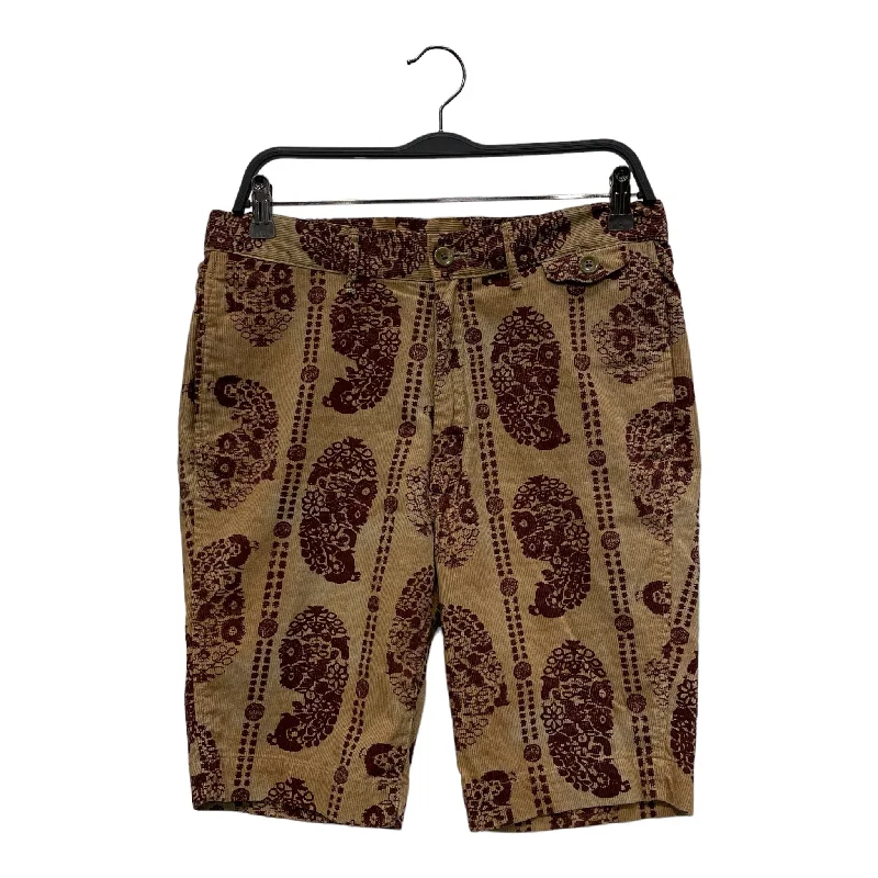 Men's distressed cotton shorts for a bohemian - inspired styleKAPITAL/Corduroy Paisley Shorts/2/Cotton Men's distressed cotton shorts for a bohemian - inspired styleKAPITAL/Corduroy Paisley Shorts/2/Cotton