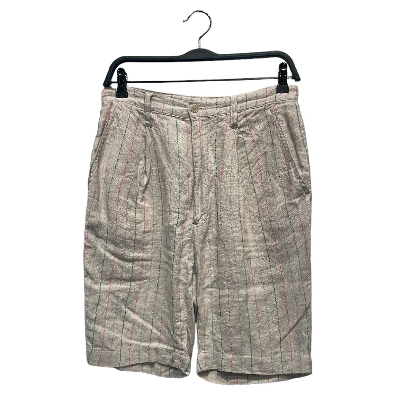 Men's button - fly denim work shorts for durability on the jobNe-net///Shorts/1/Cotton/BEG//Stripe/M [Designers] Essentials/