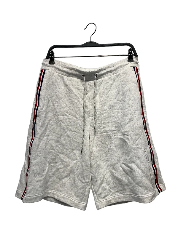 Men's elastic waistband lounge shorts for lazy weekends at homeMONCLER/Shorts/M/Cotton/SLV/High-waisted/Moncler Shorts