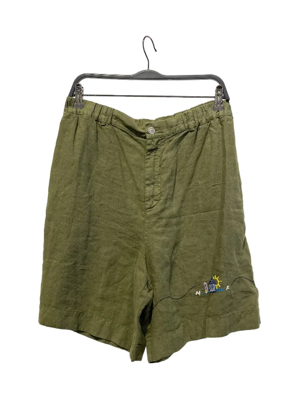 Men's breathable cotton athletic shorts for intense workoutsnick fouguet /Shorts/50/Cotton/GRN/military green hand knit desig