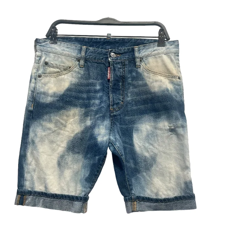 Men's floral print silk blend shorts for a unique night - out lookDSQUARED2/Shorts/42/Denim/IDG/