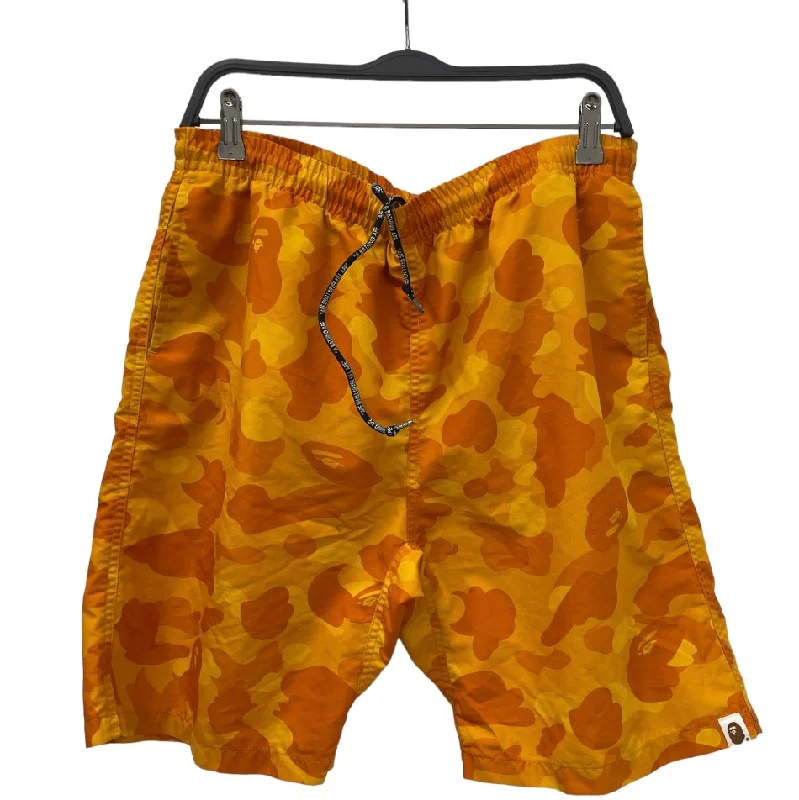 Men's side - stripe track shorts for a sporty running lookBAPE/Shorts/XL/Nylon/ORN/Camouflage/ORANGE CAMO SHORTS