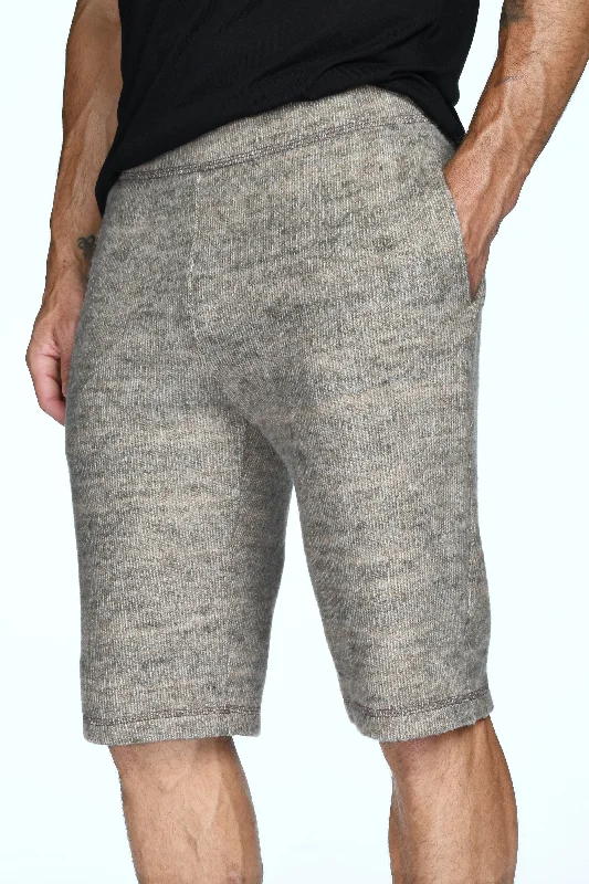 Men's breathable cotton athletic shorts for intense workoutsMen's Soft Knit Melange Shorts