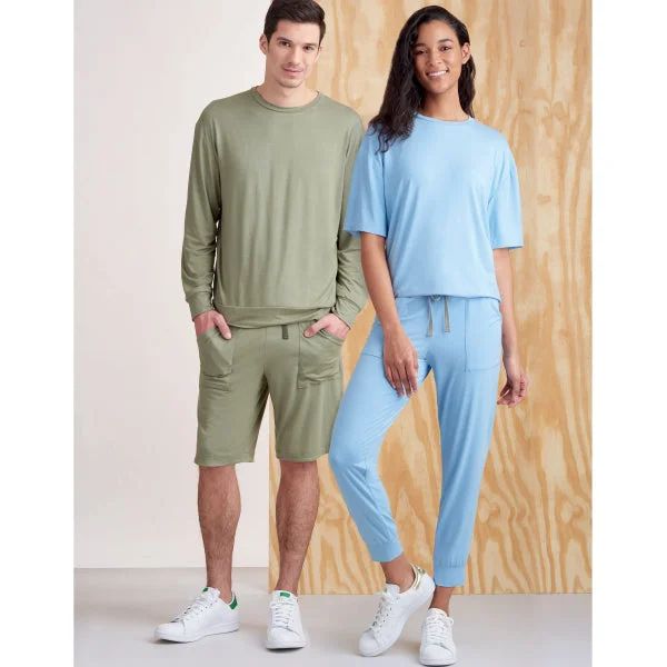 Men's ripped denim shorts for a trendy streetwear aestheticSimplicity Top, Trousers and Shorts S9337