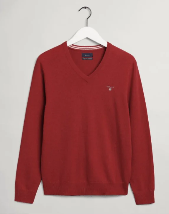 Men's Stretch - Fabric Casual Shirts in Navy Blue for a Comfortable and Flexible FitGANT Superfine Lambs Wool V Neck Sweater Men's Stretch - Fabric Casual Shirts in Navy Blue for a Comfortable and Flexible FitGANT Superfine Lambs Wool V Neck Sweater