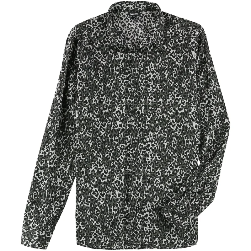 Men's Slim - Fit Printed Floral Casual Shirts in Pastel Colors for a Spring - Inspired VibeJust Cavalli Mens Grey Eagle Collar Button Up Shirt, Black, 56 Men's Slim - Fit Printed Floral Casual Shirts in Pastel Colors for a Spring - Inspired VibeJust Cavalli Mens Grey Eagle Collar Button Up Shirt, Black, 56