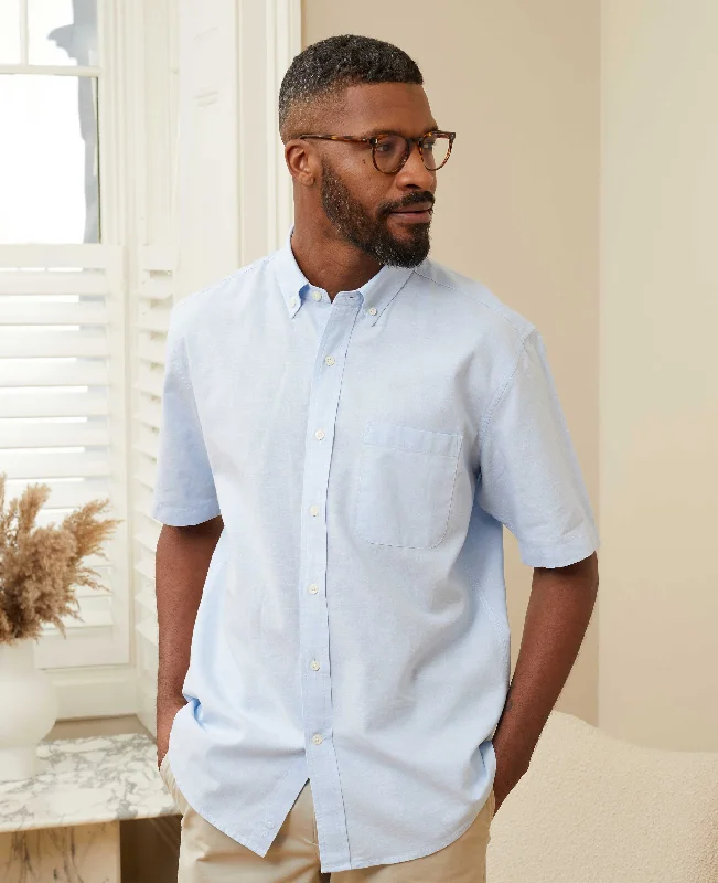 Men's Two - Tone Contrast Panel Casual Shirts in White and Navy for a Stylish and Eye - Catching DesignLight Blue Linen Cotton Short Sleeve Shirt Men's Two - Tone Contrast Panel Casual Shirts in White and Navy for a Stylish and Eye - Catching DesignLight Blue Linen Cotton Short Sleeve Shirt