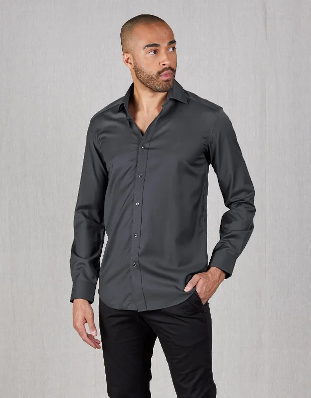 Men's Thermal - Lined Casual Shirts in Black for Added Warmth in Cold WeatherMcCahon Black Merino Wool Shirt Men's Thermal - Lined Casual Shirts in Black for Added Warmth in Cold WeatherMcCahon Black Merino Wool Shirt