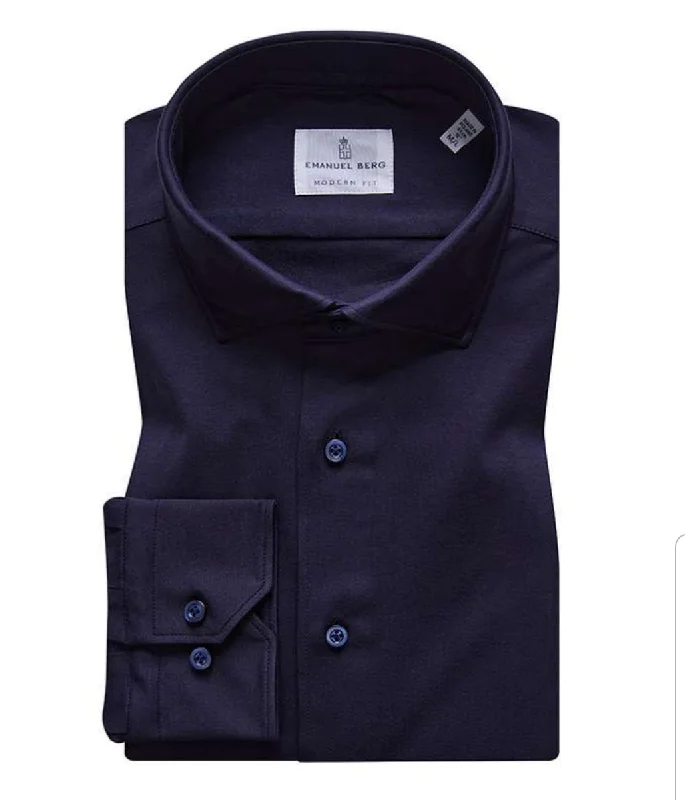 Men's Long - Line Oversized Casual Shirts in Dark Gray for a Relaxed and Modern LookModern 4Flex Stretch Shirt SF 16605122BYMF Navy Men's Long - Line Oversized Casual Shirts in Dark Gray for a Relaxed and Modern LookModern 4Flex Stretch Shirt SF 16605122BYMF Navy