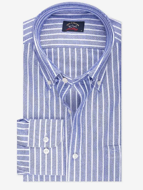 Men's Sustainable Recycled Material Casual Shirts for Eco - Conscious ConsumersButtondown Stripe Cotton Shirt Jamaica