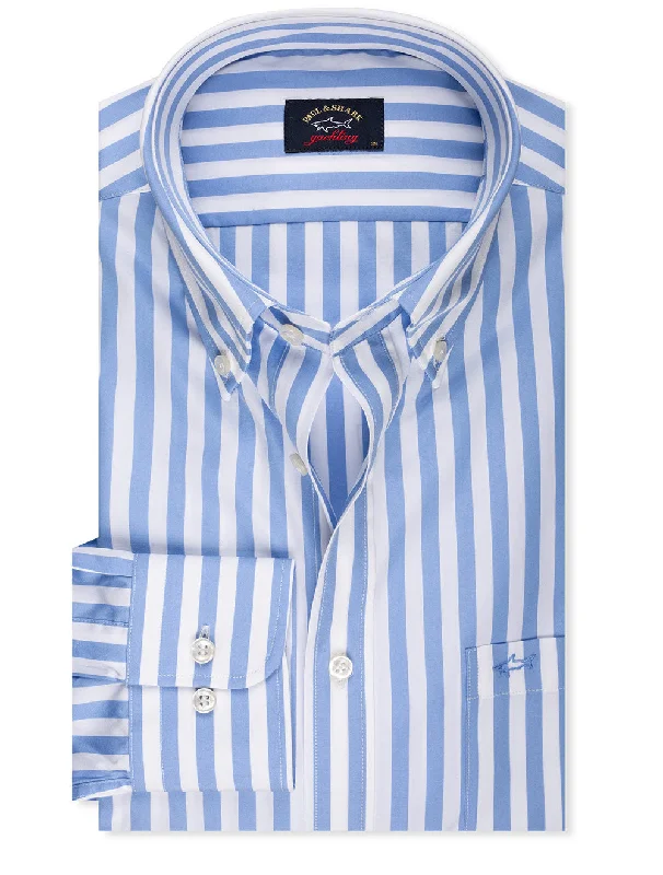 Men's Thermal - Lined Casual Shirts in Black for Added Warmth in Cold WeatherStripe Buttondown Shirt Blue Men's Thermal - Lined Casual Shirts in Black for Added Warmth in Cold WeatherStripe Buttondown Shirt Blue